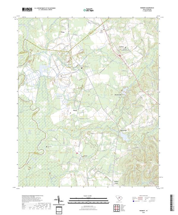 Rembert, SC — USGS 7.5-minute topo (2024)