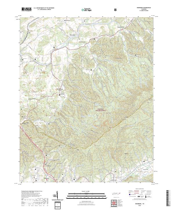 Keenburg, TN — USGS 7.5-minute topo (2022)