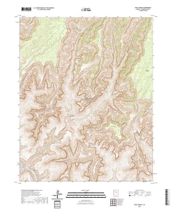 Shiva Temple, AZ — USGS 7.5-minute topo (2021)