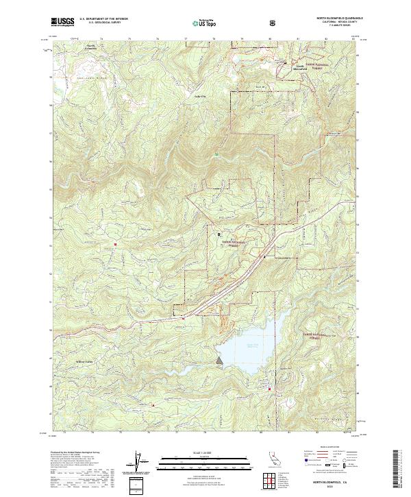 North Bloomfield, CA — USGS 7.5-minute topo (2022)