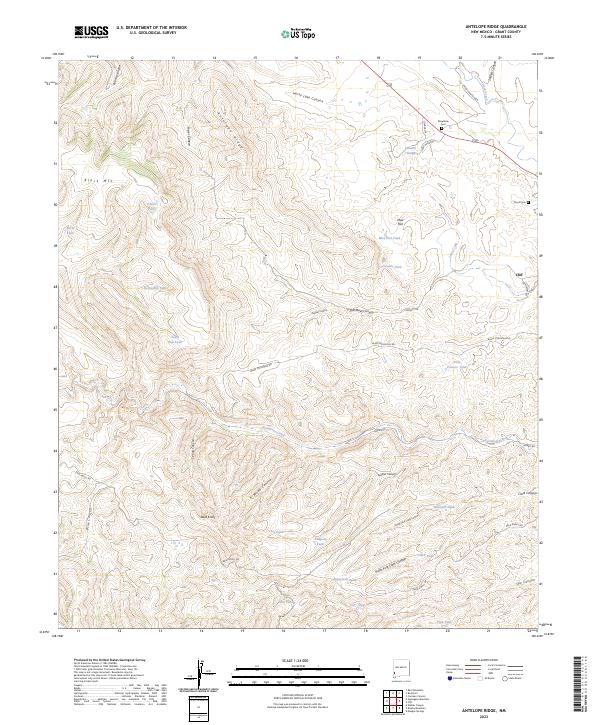 Antelope Ridge, NM — USGS 7.5-minute topo (2023)