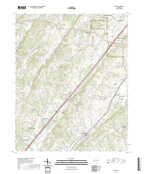 Niota, TN — USGS 7.5-minute topo (2022)