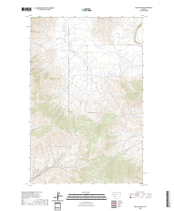 Melton Ranch, MT — USGS 7.5-minute topo (2024)
