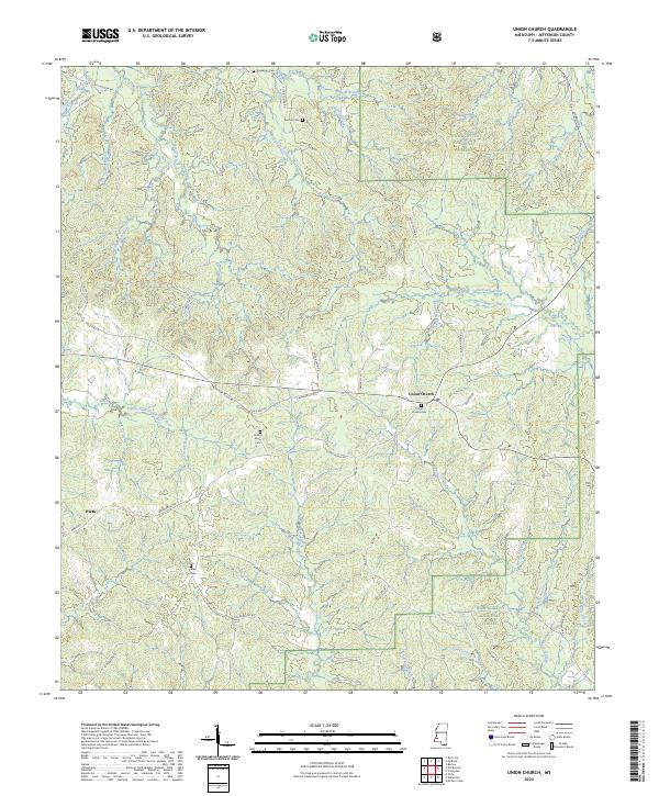 Union Church, MS — USGS 7.5-minute topo (2024)