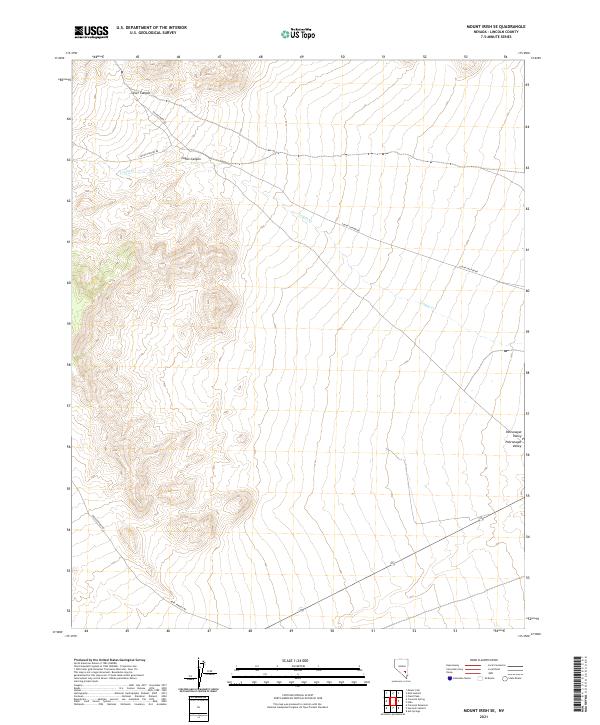 Mount Irish SE, NV — USGS 7.5-minute topo (2021)