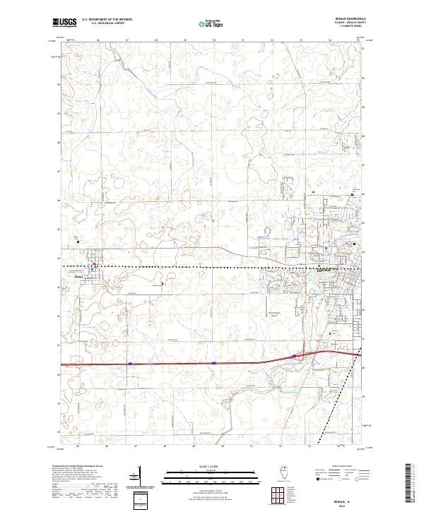 DeKalb, IL — USGS 7.5-minute topo (2024)