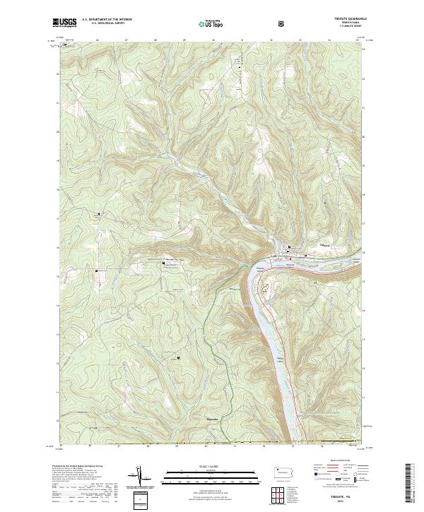 Tidioute, PA — USGS 7.5-minute topo (2023)