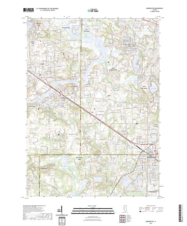 Barrington, IL — USGS 7.5-minute topo (2024)