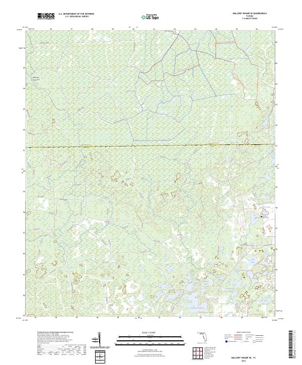 Mallory Swamp SE, FL — USGS 7.5-minute topo (2024)