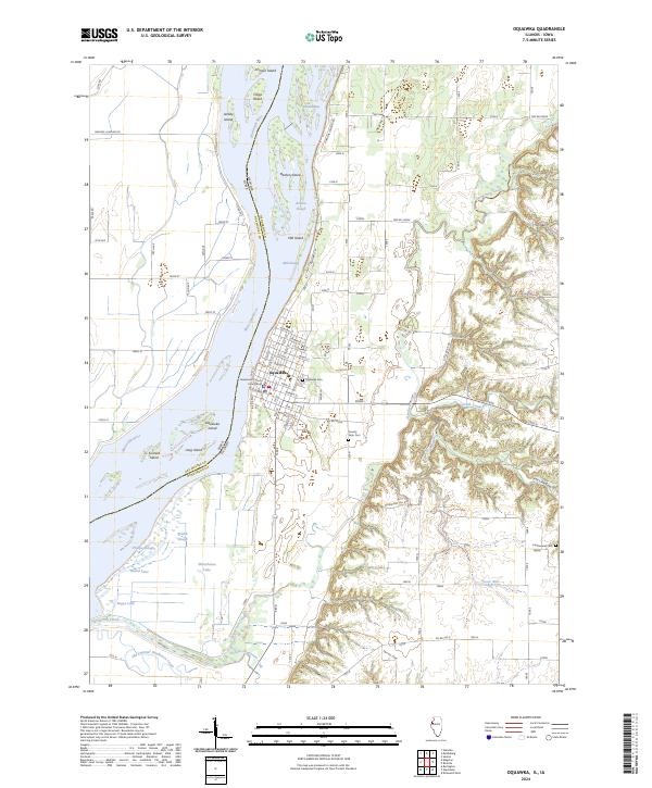 Oquawka, IL-IA — USGS 7.5-minute topo (2024)