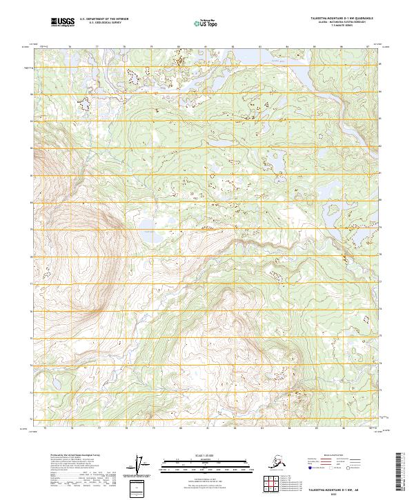 Talkeetna Mountains D-1 NW, AK — USGS 7.5-minute topo (2023)