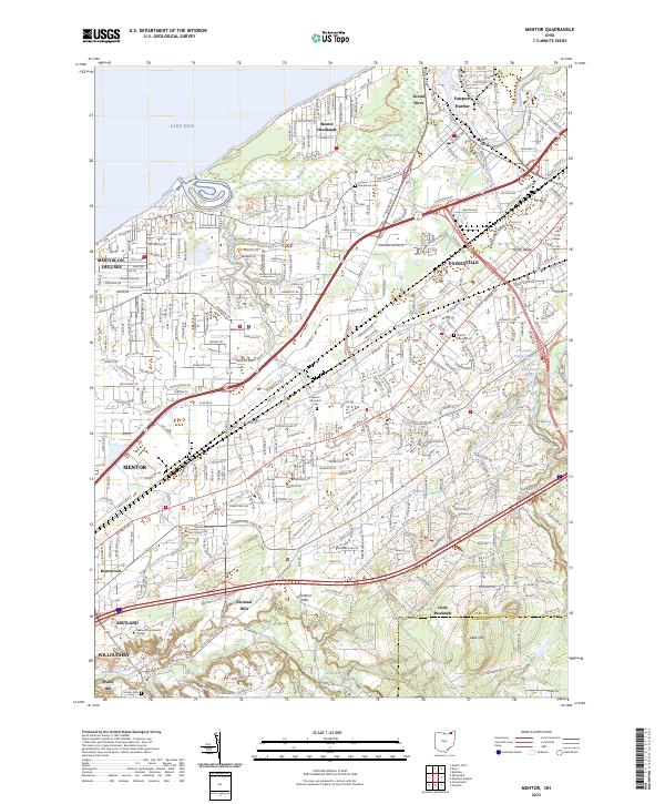 Mentor, OH — USGS 7.5-minute topo (2023)