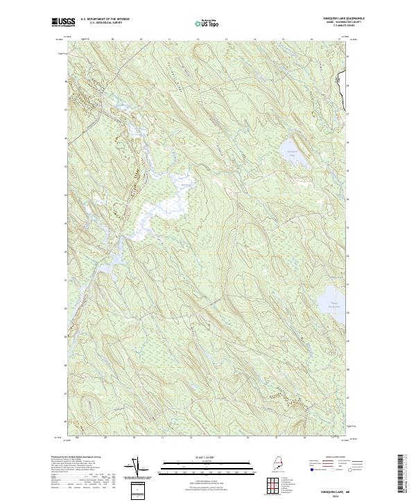 Simsquish Lake, ME — USGS 7.5-minute topo (2024)