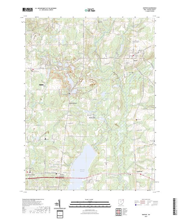 Burton, OH — USGS 7.5-minute topo (2023)