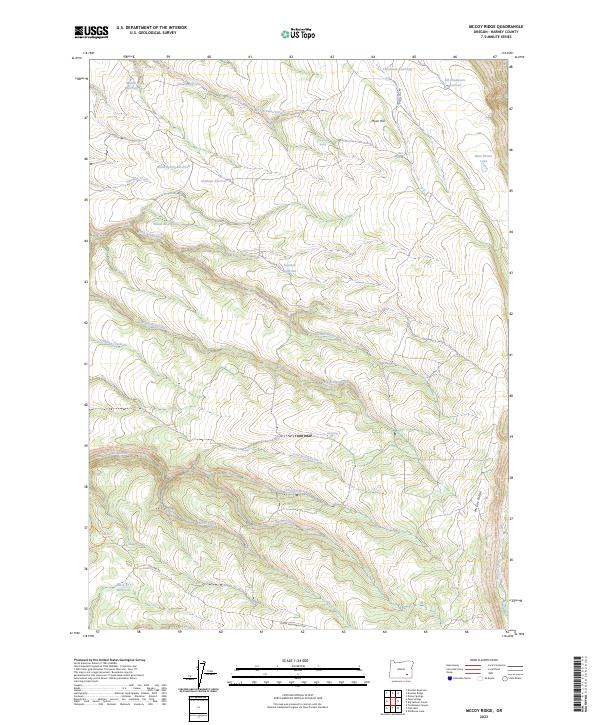 McCoy Ridge, OR — USGS 7.5-minute topo (2023)