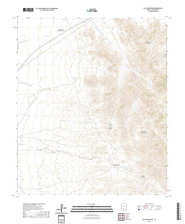 San Juan Spring, AZ — USGS 7.5-minute topo (2021)
