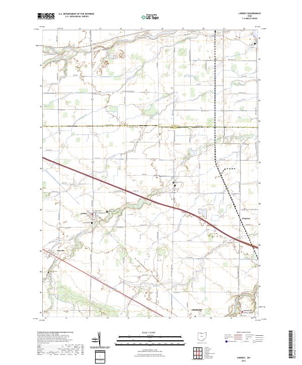 Lindsey, OH — USGS 7.5-minute topo (2023)