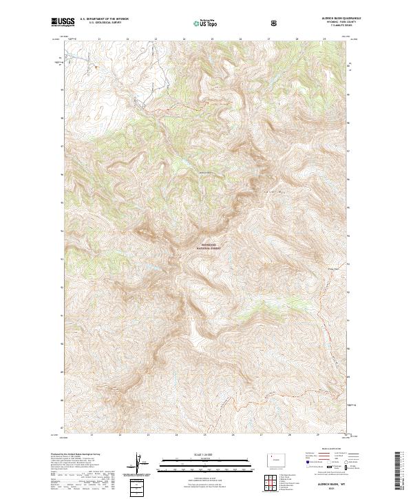 Aldrich Basin, WY — USGS 7.5-minute topo (2021)