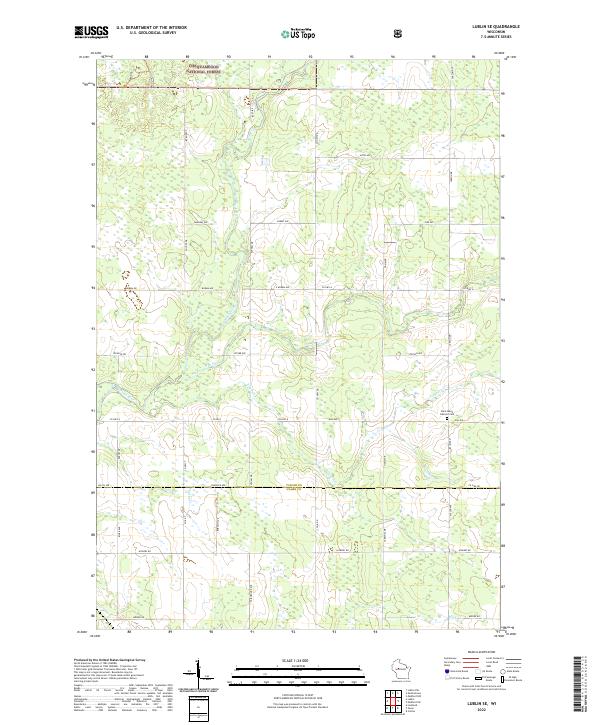 Lublin SE, WI — USGS 7.5-minute topo (2022)