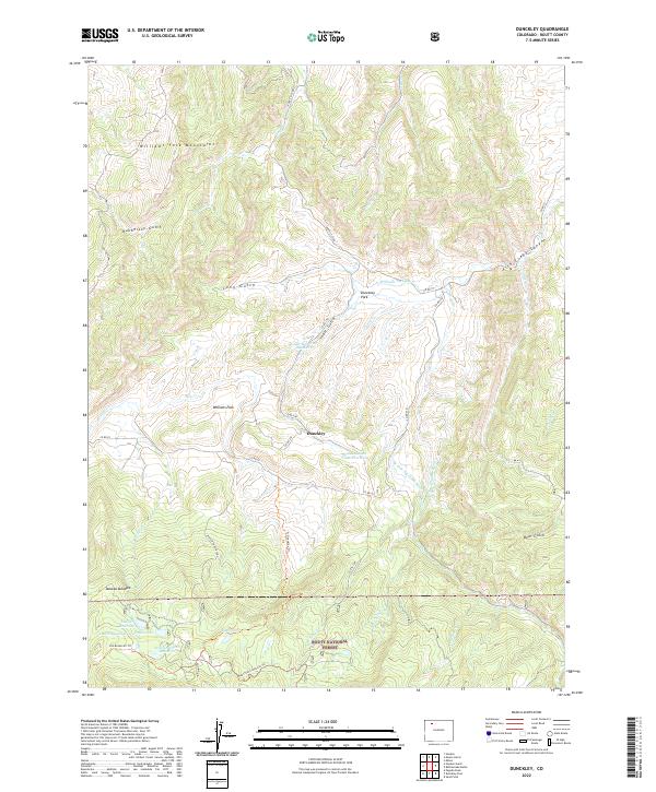Dunckley, CO — USGS 7.5-minute topo (2022)