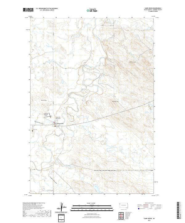 Camp Crook, SD — USGS 7.5-minute topo (2021)