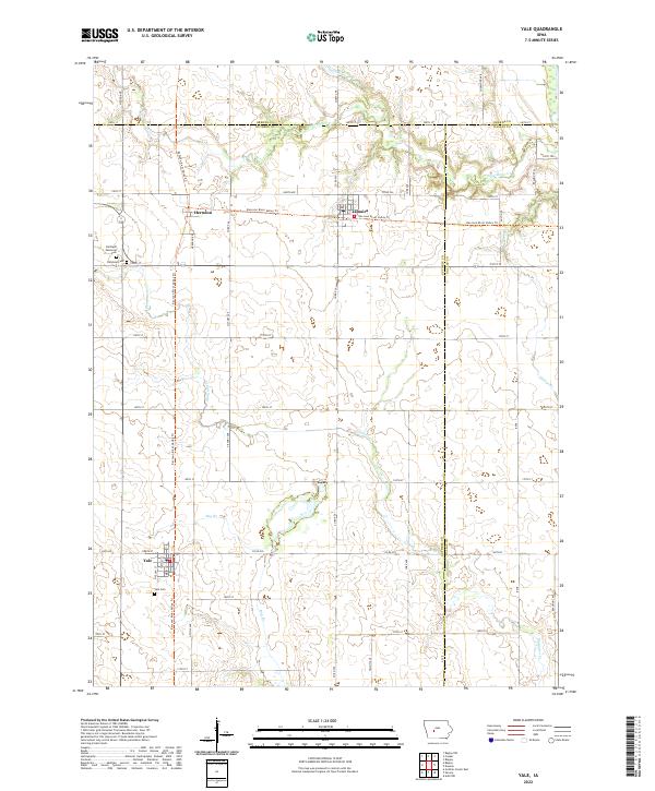 Yale, IA — USGS 7.5-minute topo (2022)
