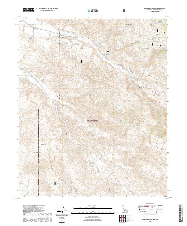 Blackburn Canyon, CA — USGS 7.5-minute topo (2021)