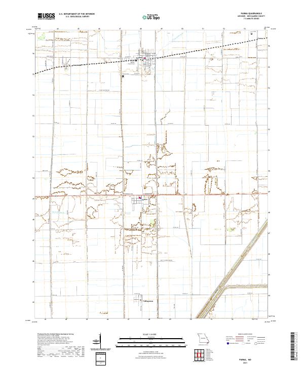 Parma, MO — USGS 7.5-minute topo (2021)