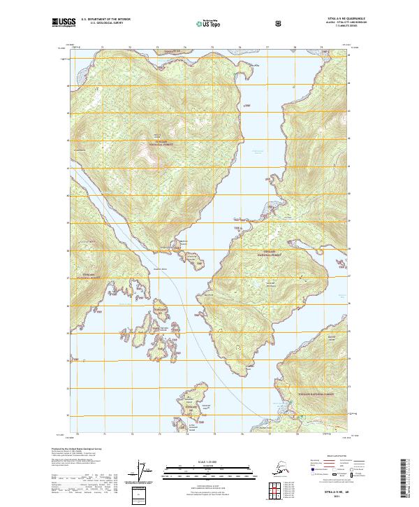 Sitka A-5 NE, AK — USGS 7.5-minute topo (2021)