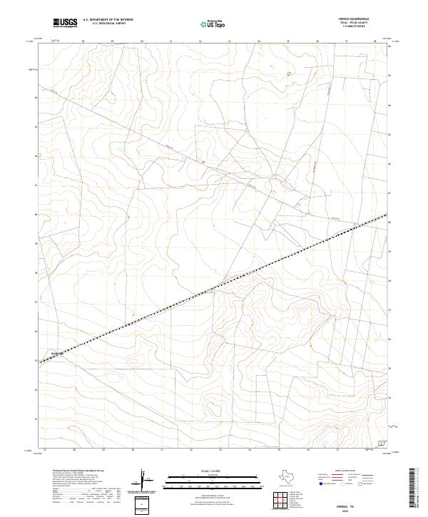 Owego, TX — USGS 7.5-minute topo (2022)