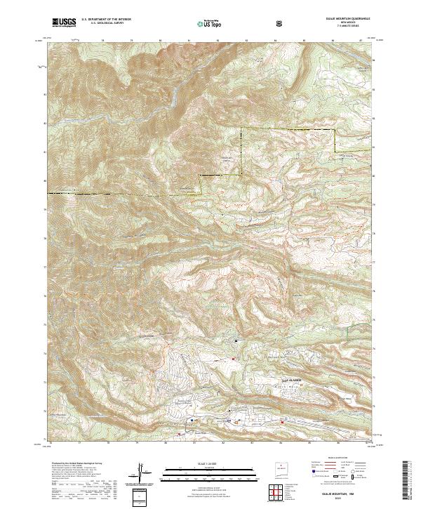 Guaje Mountain, NM — USGS 7.5-minute topo (2023)