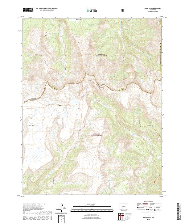 Baldy Cinco, CO — USGS 7.5-minute topo (2022)