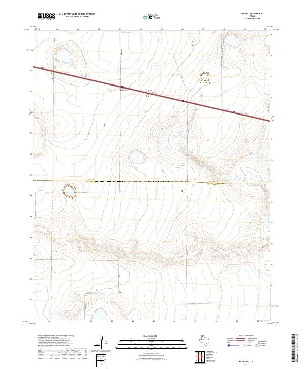 Everett, TX — USGS 7.5-minute topo (2022)