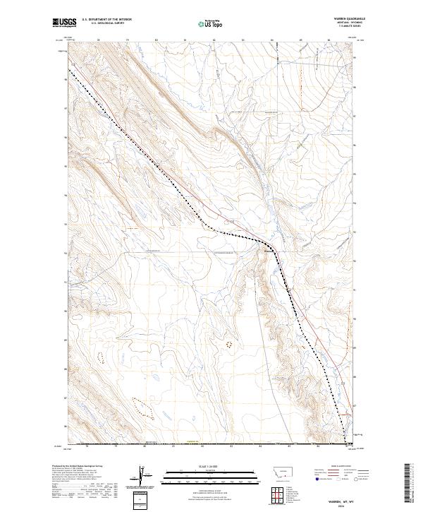 Warren, MT-WY — USGS 7.5-minute topo (2024)
