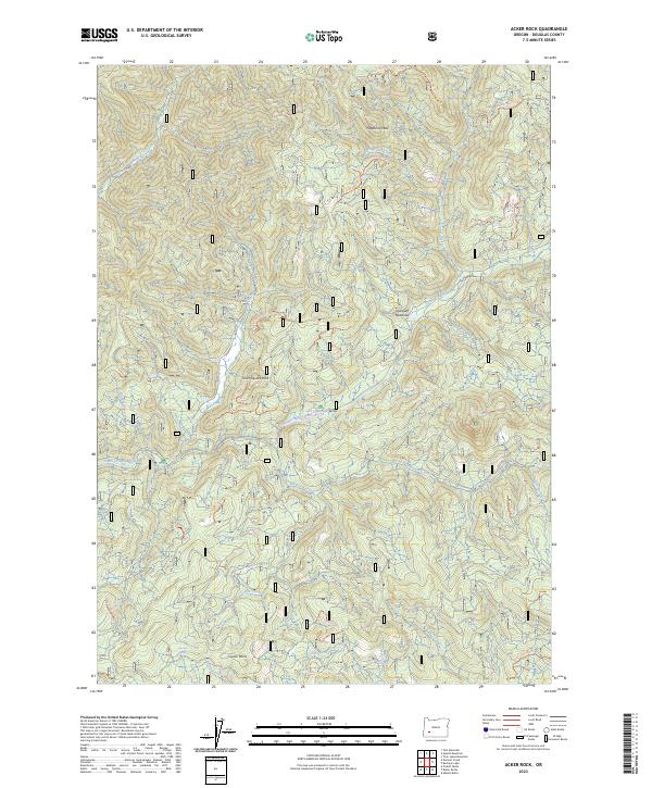 Acker Rock, OR — USGS 7.5-minute topo (2023)