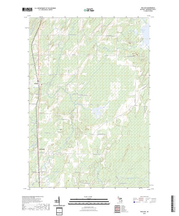 Wallace, MI — USGS 7.5-minute topo (2023)