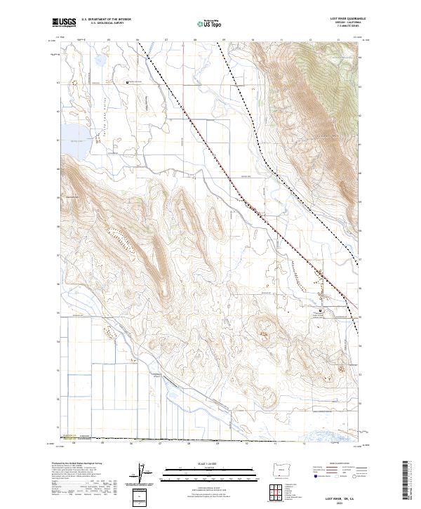 Lost River, OR-CA — USGS 7.5-minute topo (2023)