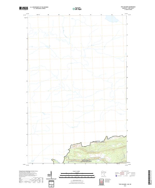 The Cascades, MN-ON — USGS 7.5-minute topo (2022)