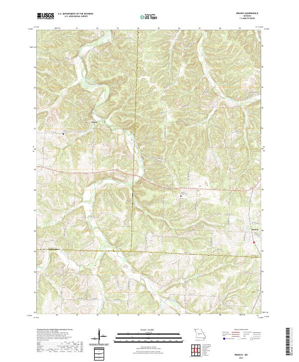 Branch, MO — USGS 7.5-minute topo (2021)