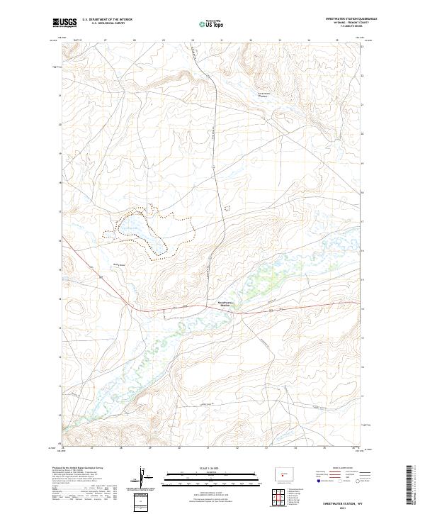 Sweetwater Station, WY — USGS 7.5-minute topo (2021)
