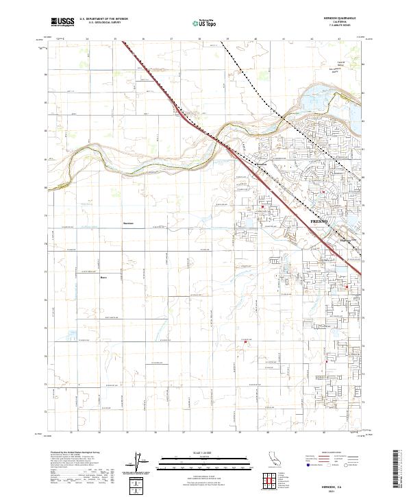 Herndon, CA — USGS 7.5-minute topo (2021)