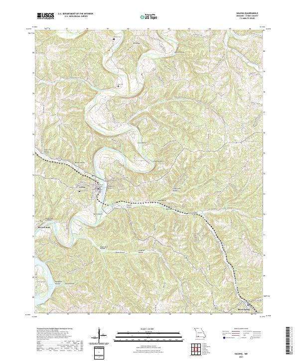 Galena, MO — USGS 7.5-minute topo (2021)
