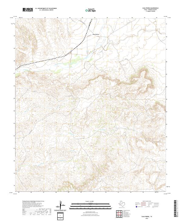 Casa Piedra, TX — USGS 7.5-minute topo (2022)