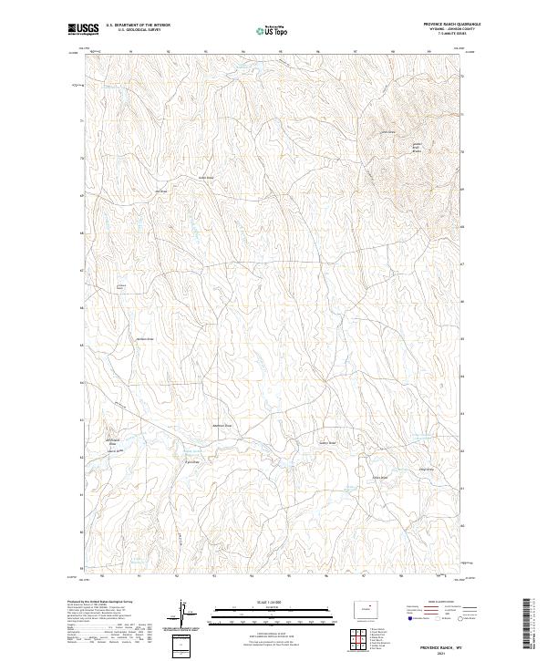 Provence Ranch, WY — USGS 7.5-minute topo (2021)