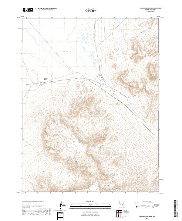 Twin Springs Slough, NV — USGS 7.5-minute topo (2021)