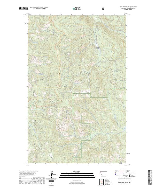 Lost Creek Divide, MT — USGS 7.5-minute topo (2024)