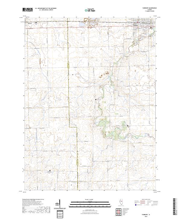 Fairbury, IL — USGS 7.5-minute topo (2024)