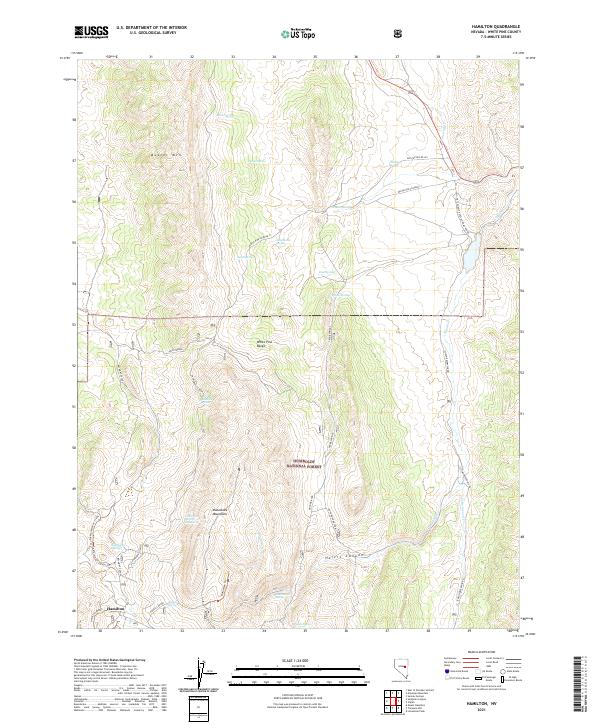 Hamilton, NV — USGS 7.5-minute topo (2021)