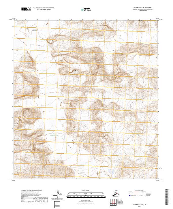 Talkeetna D-2 NE, AK — USGS 7.5-minute topo (2023)