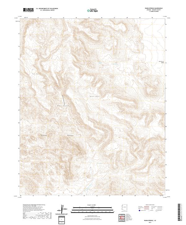 Warm Springs, AZ — USGS 7.5-minute topo (2021)